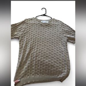 Alfred Dunner Beige Knit Top